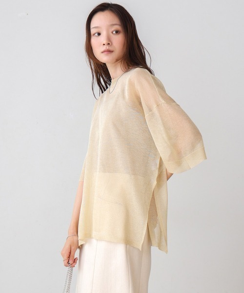 Bab(バブ)の「シアーラメニットプルオーバー(Tシャツ/カットソー・レディース・ホワイト系その他・MEDIUM)」の7枚目の写真