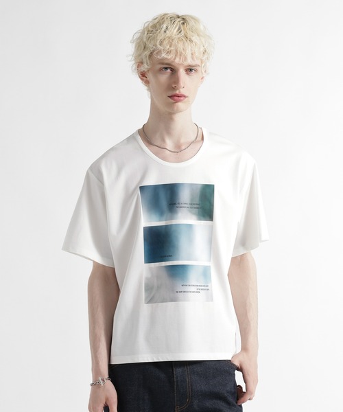 HARE（ハレ）の「ARTフロントプリントカット(HARE)（Tシャツ/カットソー・メンズ・ブラック/ホワイト・FREE）」の2枚目の写真