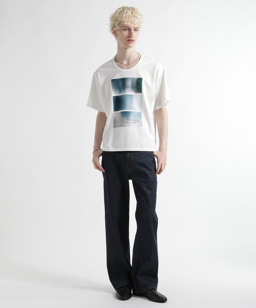 HARE（ハレ）の「ARTフロントプリントカット(HARE)（Tシャツ/カットソー・メンズ・ブラック/ホワイト・FREE）」の3枚目の写真