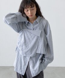 ビスチェ付チェックシャツ