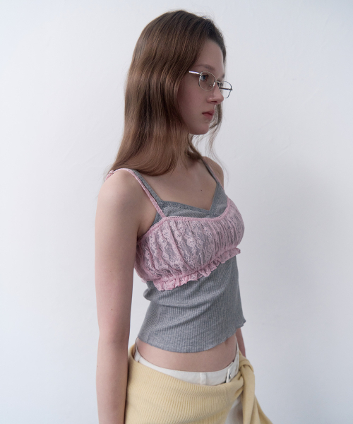 ROLAROLA(ロラロラ)の「LACE BUSTIER PINK(Tシャツ/カットソー・レディース・ピンク・FREE)」の1枚目の写真