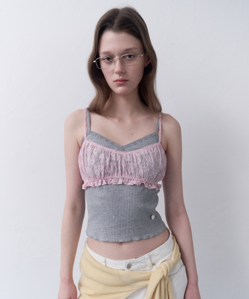 ROLAROLA(ロラロラ)の「LACE BUSTIER PINK(Tシャツ/カットソー・レディース・ピンク・FREE)」の2枚目の写真