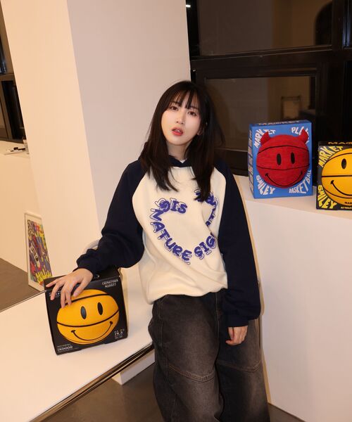 SIGNATURE（シグネチャ）の「レギュラーカラー フードパーカー[クリームネイビー]（パーカー・レディース・その他・MEDIUM/LARGE）」の4枚目の写真