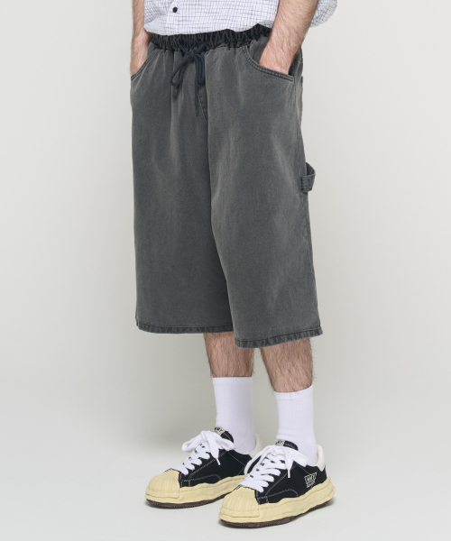 CARGOBROS（カーゴブロス）の「ダーティウォッシュカーペンダーバミューダパンツ（チャコール）（その他パンツ・メンズ・その他・FREE）」の5枚目の写真