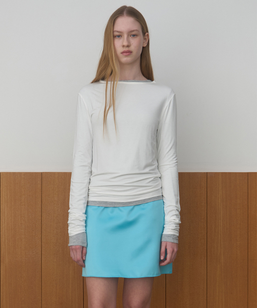 Majournee(マジョネ)の「BASIC BOAT NECK TOP_IVORY(Tシャツ/カットソー・レディース・その他・FREE)」の1枚目の写真