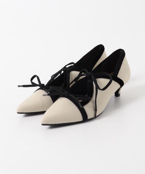 RODE SKO(ロデスコ)の「『MADE IN JAPAN』 4センチダブルリボンパンプス(パンプス・レディース・ブラック/オフホワイト・24.5/22.5/23.5)」の15枚目の写真