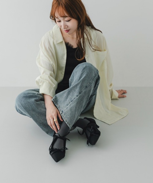 RODE SKO(ロデスコ)の「『MADE IN JAPAN』 4センチダブルリボンパンプス(パンプス・レディース・ブラック/オフホワイト・24.5/22.5/23.5)」の20枚目の写真