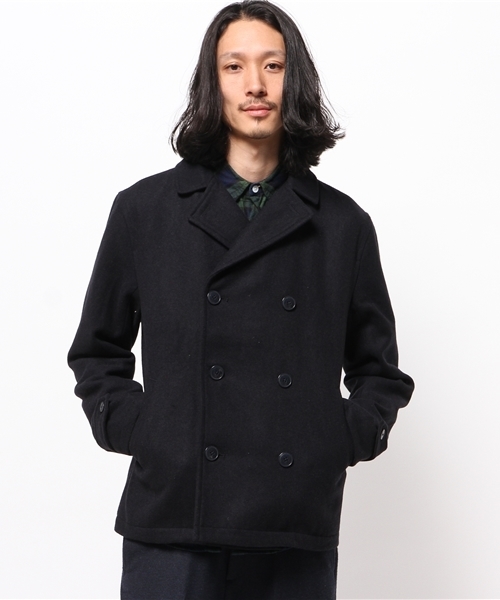 OUTLET（アウトレット）の「【Ciaopanic】メルトンショートPコート（ピーコート・メンズ・ネイビー/グレー/キャメル・LARGE/MEDIUM）」の2枚目の写真