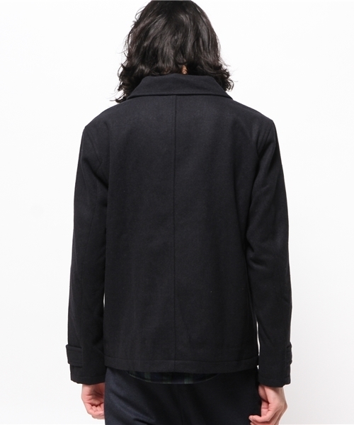 OUTLET（アウトレット）の「【Ciaopanic】メルトンショートPコート（ピーコート・メンズ・ネイビー/グレー/キャメル・LARGE/MEDIUM）」の5枚目の写真