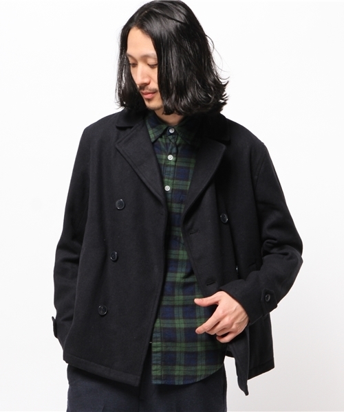 OUTLET（アウトレット）の「【Ciaopanic】メルトンショートPコート（ピーコート・メンズ・ネイビー/グレー/キャメル・LARGE/MEDIUM）」の6枚目の写真
