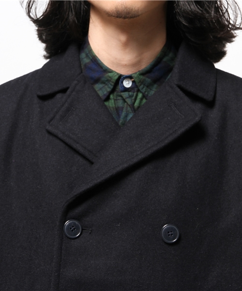 OUTLET（アウトレット）の「【Ciaopanic】メルトンショートPコート（ピーコート・メンズ・ネイビー/グレー/キャメル・LARGE/MEDIUM）」の7枚目の写真