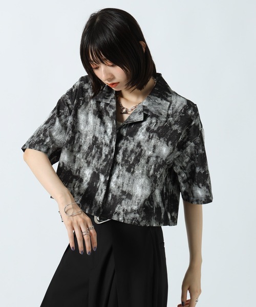 PAGEBOY(ページボーイ)の「ガラアソートショートカイキンシャツ(シャツ/ブラウス・レディース・レオパード/ブラック系その他/ドット・FREE)」の5枚目の写真