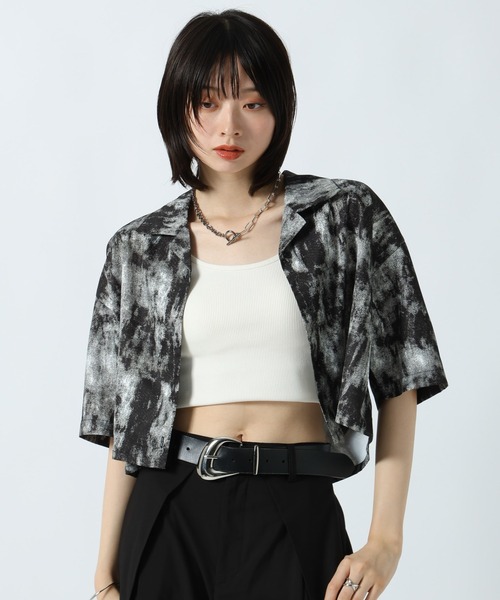 PAGEBOY(ページボーイ)の「ガラアソートショートカイキンシャツ(シャツ/ブラウス・レディース・レオパード/ブラック系その他/ドット・FREE)」の7枚目の写真