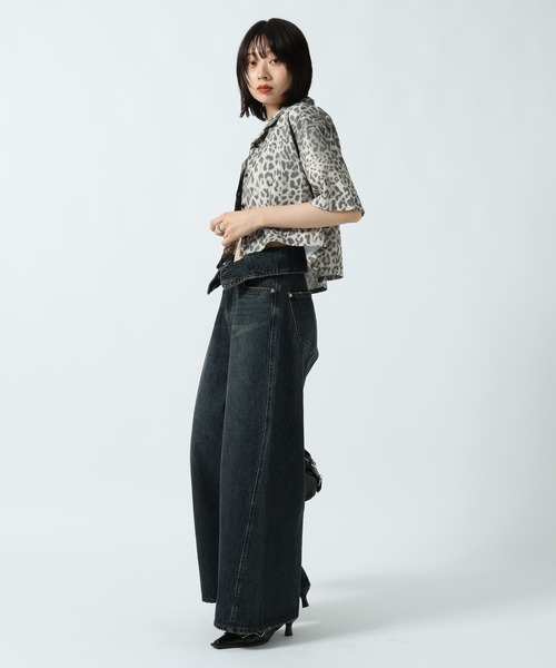 PAGEBOY(ページボーイ)の「ガラアソートショートカイキンシャツ(シャツ/ブラウス・レディース・レオパード/ブラック系その他/ドット・FREE)」の16枚目の写真