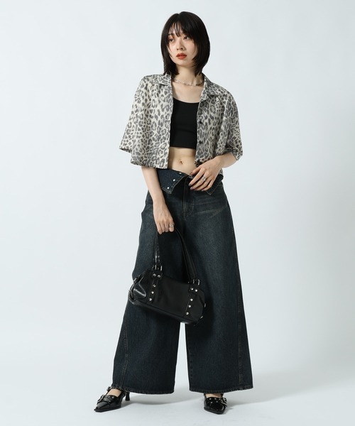 PAGEBOY(ページボーイ)の「ガラアソートショートカイキンシャツ(シャツ/ブラウス・レディース・レオパード/ブラック系その他/ドット・FREE)」の15枚目の写真