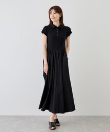 フライスポロドッキングフレアワンピース