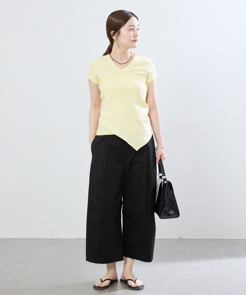 IENA(イエナ)の「オーガニックコットンミックスバレルパンツ(スラックス・レディース・ブラック/カーキ・38/36)」の5枚目の写真