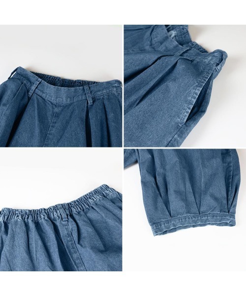 RCD（アールシーディー）の「キュロットピエロデニム パンツ（デニムパンツ・レディース・ワンウォッシュ/ブルー・M）」の3枚目の写真