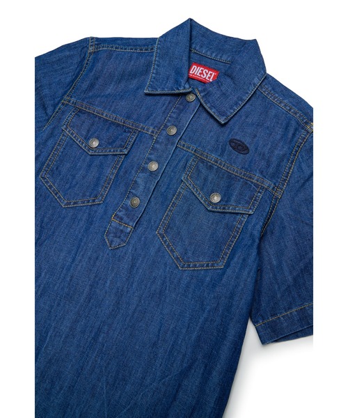 DIESEL(ディーゼル)の「キッズ デニムドレス DARYL(シャツワンピース・キッズ・インディゴブルー・8Y/10Y/12Y/14Y)」の3枚目の写真