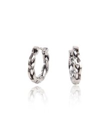 BAT102 [surgical steel]Twisted One-touch Earrings