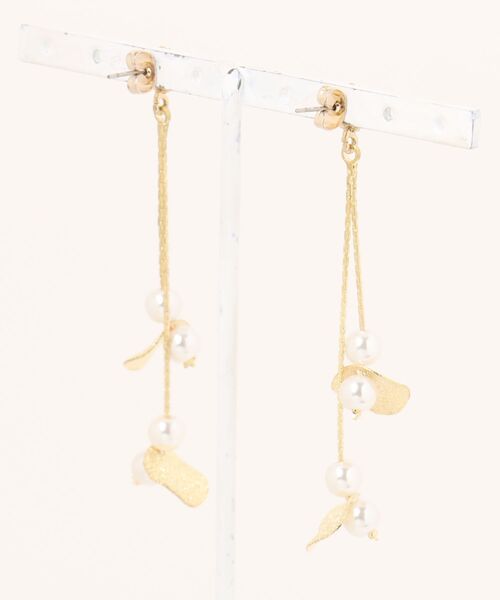 tone（トーン）の「【eto】ゆらゆらパール ピアス (MA)（ピアス（両耳用）・レディース・ゴールド・FREE）」の2枚目の写真