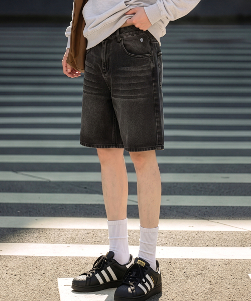 HALFNINE(ハーフナイン)の「シティワーク ウォッシング ワイド 5部 デニムパンツ I07JRD_HXY11348(その他パンツ・メンズ・ライトインディゴブルー/ブラック/ブルー系その他・SMALL/LARGE/MEDIUM/2XL/X-LARGE)」の11枚目の写真