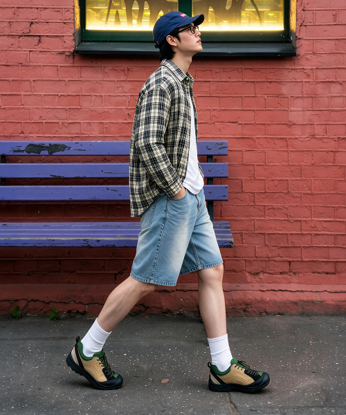 HALFNINE(ハーフナイン)の「シティワーク ウォッシング ワイド 5部 デニムパンツ I07JRD_HXY11348(その他パンツ・メンズ・ライトインディゴブルー/ブラック/ブルー系その他・SMALL/LARGE/MEDIUM/2XL/X-LARGE)」の13枚目の写真