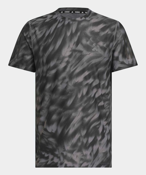 adidas(アディダス)の「オウン ザ ラン 総柄プリント 半袖Tシャツ / アディダス adidas(Tシャツ/カットソー・メンズ・グレー・XX-LARGE/XX-SMALL/LARGE/MEDIUM/SMALL/X-LARGE/X-SMALL)」の4枚目の写真