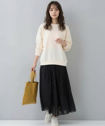 ロングスカート フレアスカート レディース ファッション マキシスカート 春 夏 リネンスカート シアースカート ウエストゴム マキシ丈 ゆったり ストレスフリー ティアード風 ギャザーフレア 落ち感 Aライン