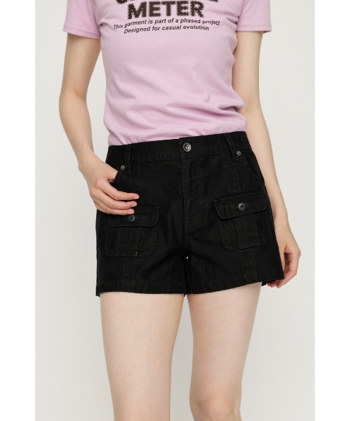SLY(スライ)の「MILITARY S/PT ミリタリーショートパンツ 夏服 秋服 冬服(スラックス・レディース・ブラック/カーキ・0/1)」の5枚目の写真