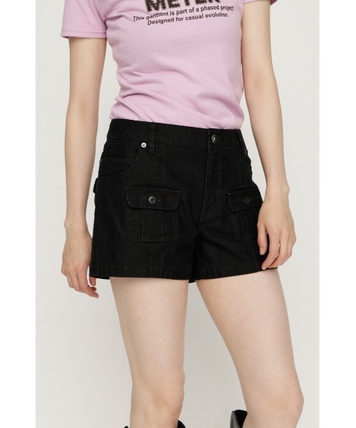 SLY(スライ)の「MILITARY S/PT ミリタリーショートパンツ 夏服 秋服 冬服(スラックス・レディース・ブラック/カーキ・0/1)」の6枚目の写真