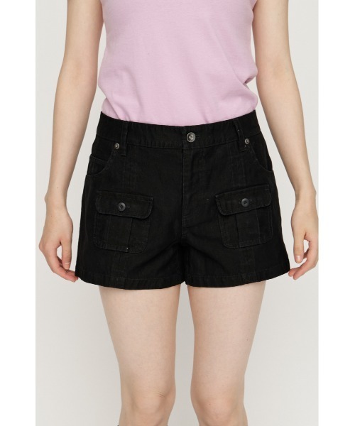 SLY(スライ)の「MILITARY S/PT ミリタリーショートパンツ 夏服 秋服 冬服(スラックス・レディース・ブラック/カーキ・0/1)」の7枚目の写真