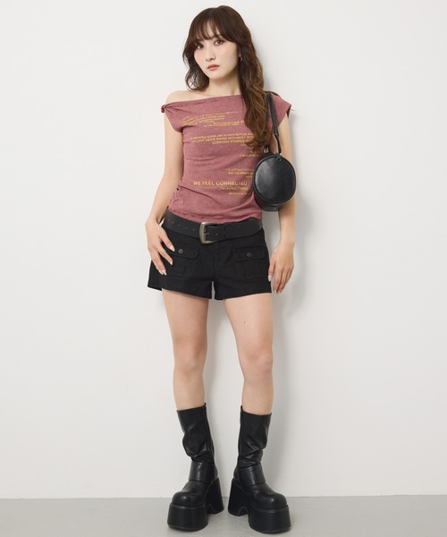 SLY(スライ)の「MILITARY S/PT ミリタリーショートパンツ 夏服 秋服 冬服(スラックス・レディース・ブラック/カーキ・0/1)」の18枚目の写真