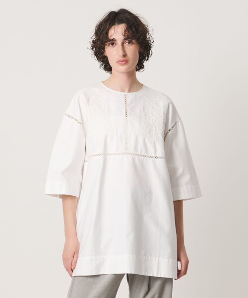 Pheeta(フィータ)の「<Pheeta>Joy ブラウス / 016C-5(シャツ/ブラウス・レディース・ブラック/ホワイト・FREE)」の2枚目の写真