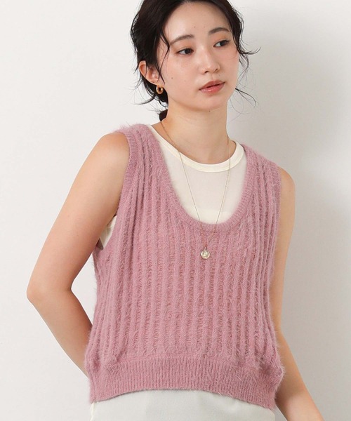 Gready Brilliant(グレディブリリアン)の「針抜きフェザーベスト(ベスト・レディース・ブラック/ピンク・38)」の18枚目の写真