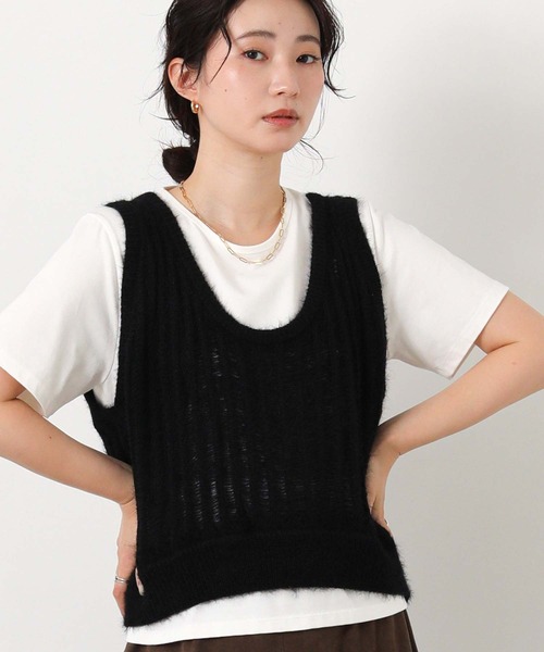 Gready Brilliant(グレディブリリアン)の「針抜きフェザーベスト(ベスト・レディース・ブラック/ピンク・38)」の10枚目の写真