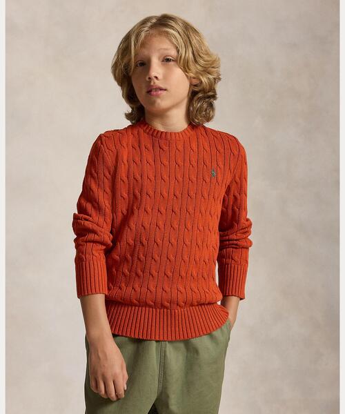 Polo Ralph Lauren オレンジ ニットセーター US S/M POLO RALPH LAUREN｜ポロ ラルフ ローレンのニット/セーター（オレンジ