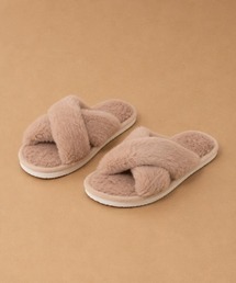 Burner（バーナー）の「【FEMLY DAILY(フェミリーデイリー)】クロスボア オープントゥルームシューズ fem-rooshoes-3-9【RBTS】（ルームシューズ/スリッパ）」