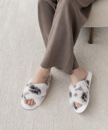 Burner（バーナー）の「【FEMLY DAILY(フェミリーデイリー)】クロスボア オープントゥルームシューズ fem-rooshoes-3-9【RBTS】（ルームシューズ/スリッパ）」