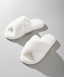 Burner（バーナー）の「【FEMLY DAILY（フェミリーデイリー）】クロスボア オープントゥルームシューズ fem-rooshoes-3-9【RBTS】（ルームシューズ/スリッパ）」