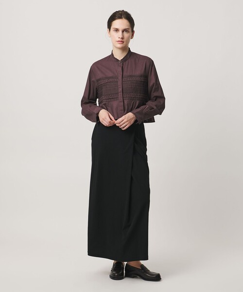 Pheeta（フィータ）の「＜Pheeta＞Trinity ペプラム シャツ / 016C-60（シャツ/ブラウス・レディース・ライトピンク/ブラウン系/ホワイト・FREE）」の5枚目の写真