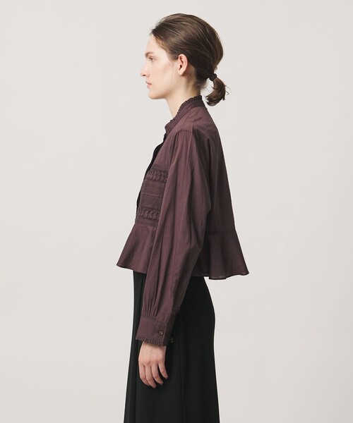Pheeta（フィータ）の「＜Pheeta＞Trinity ペプラム シャツ / 016C-60（シャツ/ブラウス・レディース・ライトピンク/ブラウン系/ホワイト・FREE）」の11枚目の写真