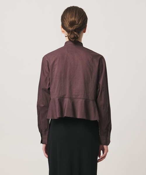 Pheeta（フィータ）の「＜Pheeta＞Trinity ペプラム シャツ / 016C-60（シャツ/ブラウス・レディース・ライトピンク/ブラウン系/ホワイト・FREE）」の12枚目の写真