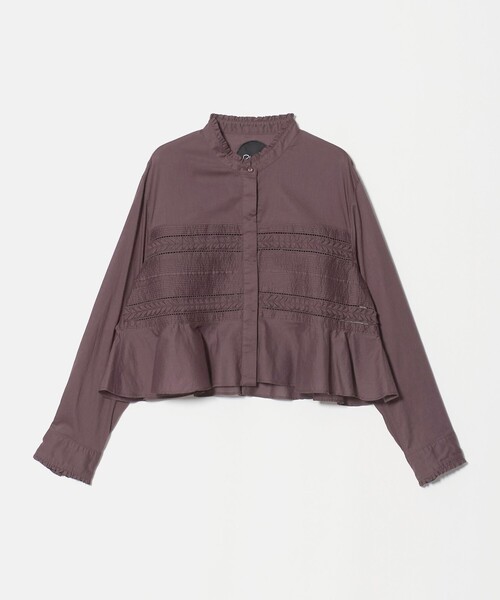 Pheeta（フィータ）の「＜Pheeta＞Trinity ペプラム シャツ / 016C-60（シャツ/ブラウス・レディース・ライトピンク/ブラウン系/ホワイト・FREE）」の13枚目の写真