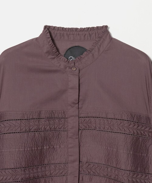 Pheeta（フィータ）の「＜Pheeta＞Trinity ペプラム シャツ / 016C-60（シャツ/ブラウス・レディース・ライトピンク/ブラウン系/ホワイト・FREE）」の15枚目の写真