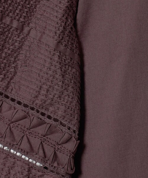 Pheeta（フィータ）の「＜Pheeta＞Trinity ペプラム シャツ / 016C-60（シャツ/ブラウス・レディース・ライトピンク/ブラウン系/ホワイト・FREE）」の19枚目の写真