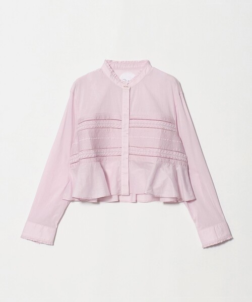 Pheeta（フィータ）の「＜Pheeta＞Trinity ペプラム シャツ / 016C-60（シャツ/ブラウス・レディース・ライトピンク/ブラウン系/ホワイト・FREE）」の20枚目の写真