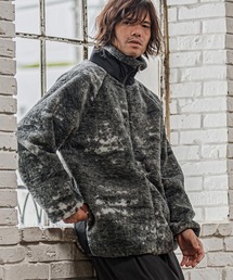 mj11825- Tie Dye Boa Fleece Zip Jacket ボアフリースジップジャケット(CMP-262-004)
