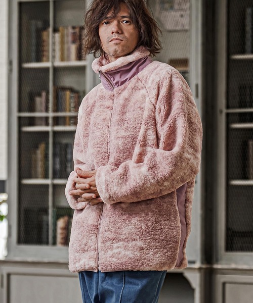 CAMBIO(カンビオ)の「mj11825- Tie Dye Boa Fleece Zip Jacket ボアフリースジップジャケット(CMP-262-004)(その他アウター・メンズ・ブラック/パープル/ブラウン・S/M/L)」の10枚目の写真