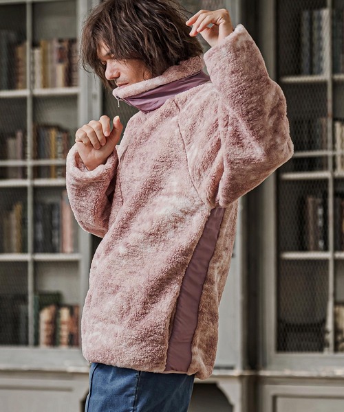 CAMBIO(カンビオ)の「mj11825- Tie Dye Boa Fleece Zip Jacket ボアフリースジップジャケット(CMP-262-004)(その他アウター・メンズ・ブラック/パープル/ブラウン・S/M/L)」の12枚目の写真